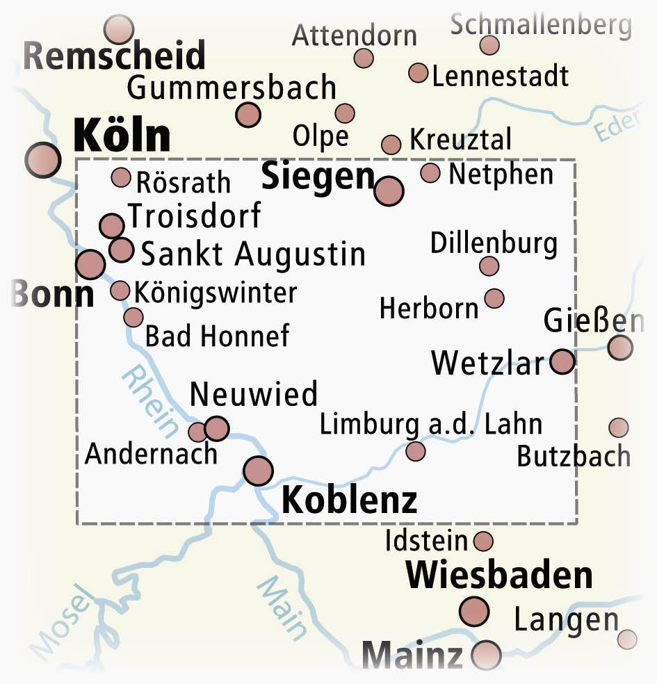 Beispielinhalt (Bild) Westerwald 1:130 000