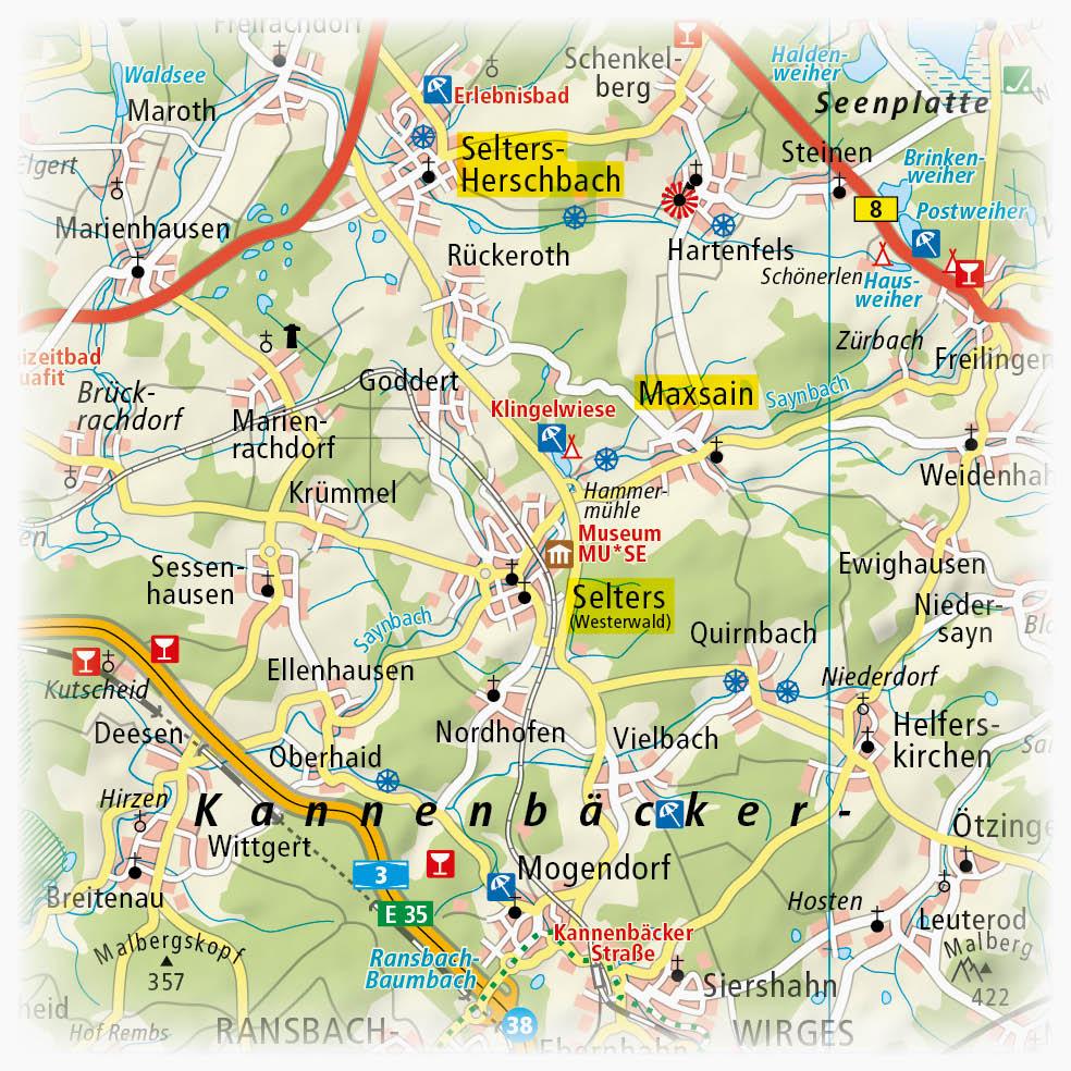 Beispielinhalt (Bild) Westerwald 1:130 000