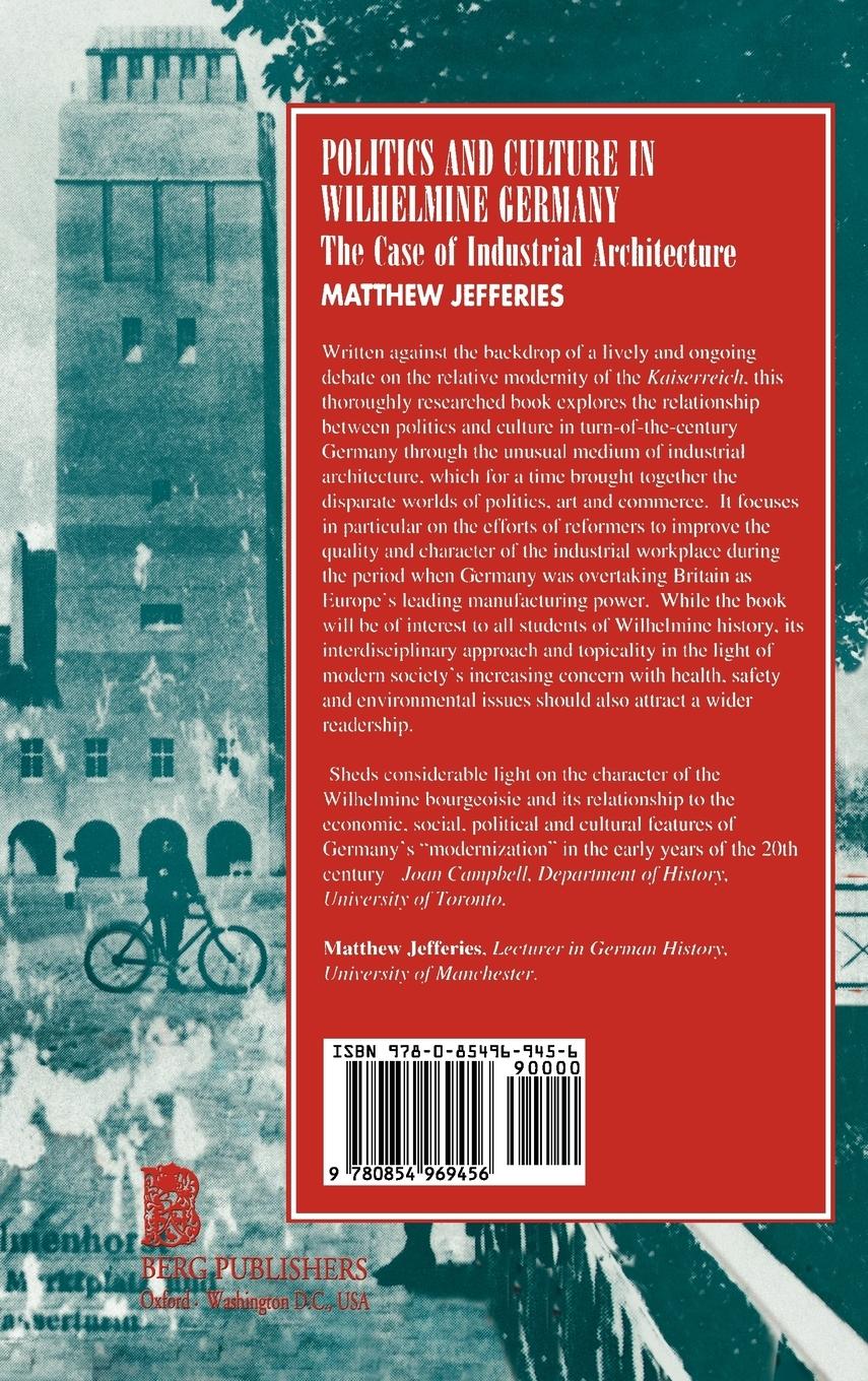 Rückseitencover Politics and Culture in Wilhelmine Germany