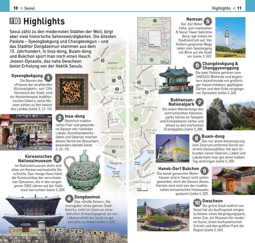 Beispielinhalt (Bild) Top 10 Reiseführer Seoul