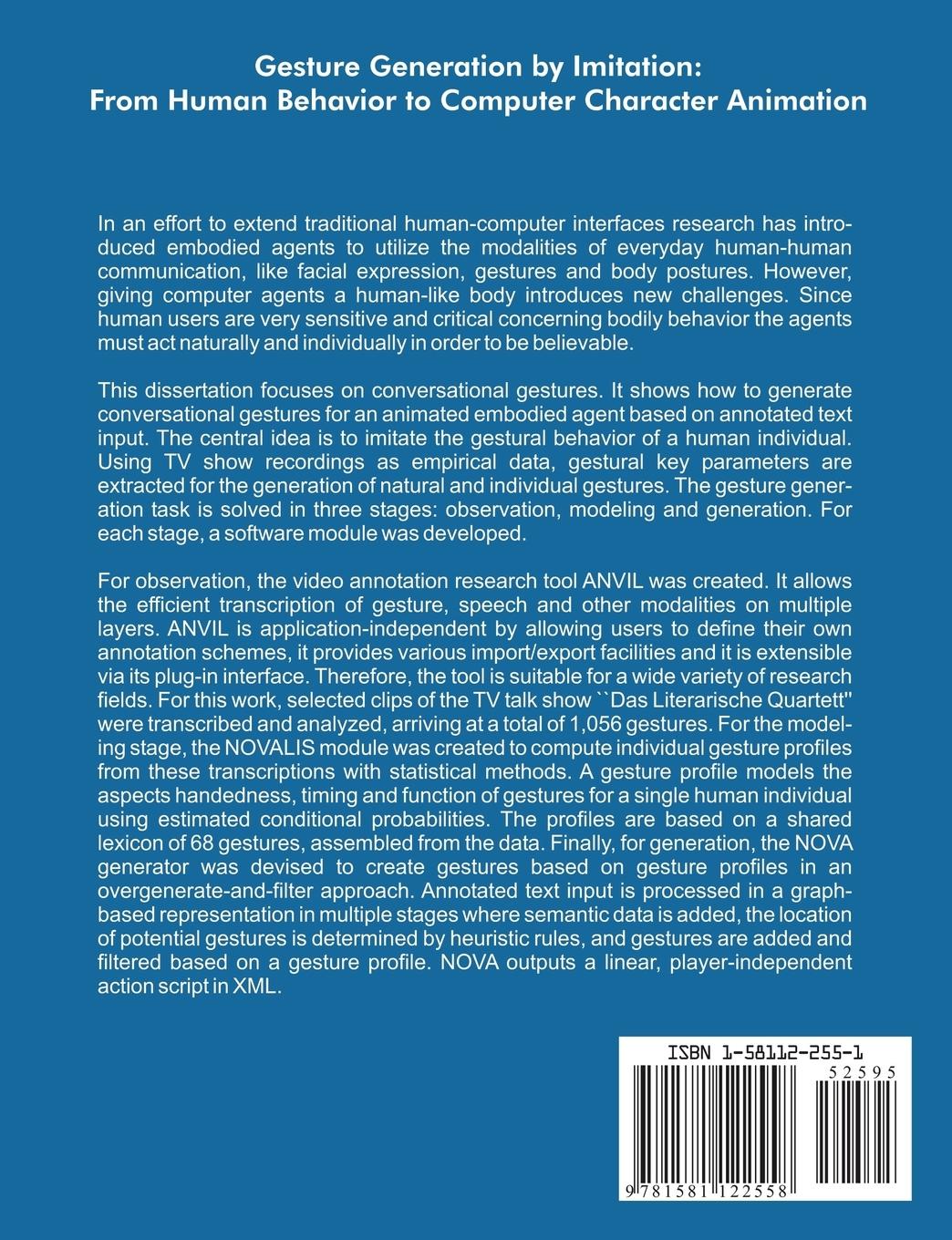Rückseitencover Gesture Generation by Imitation