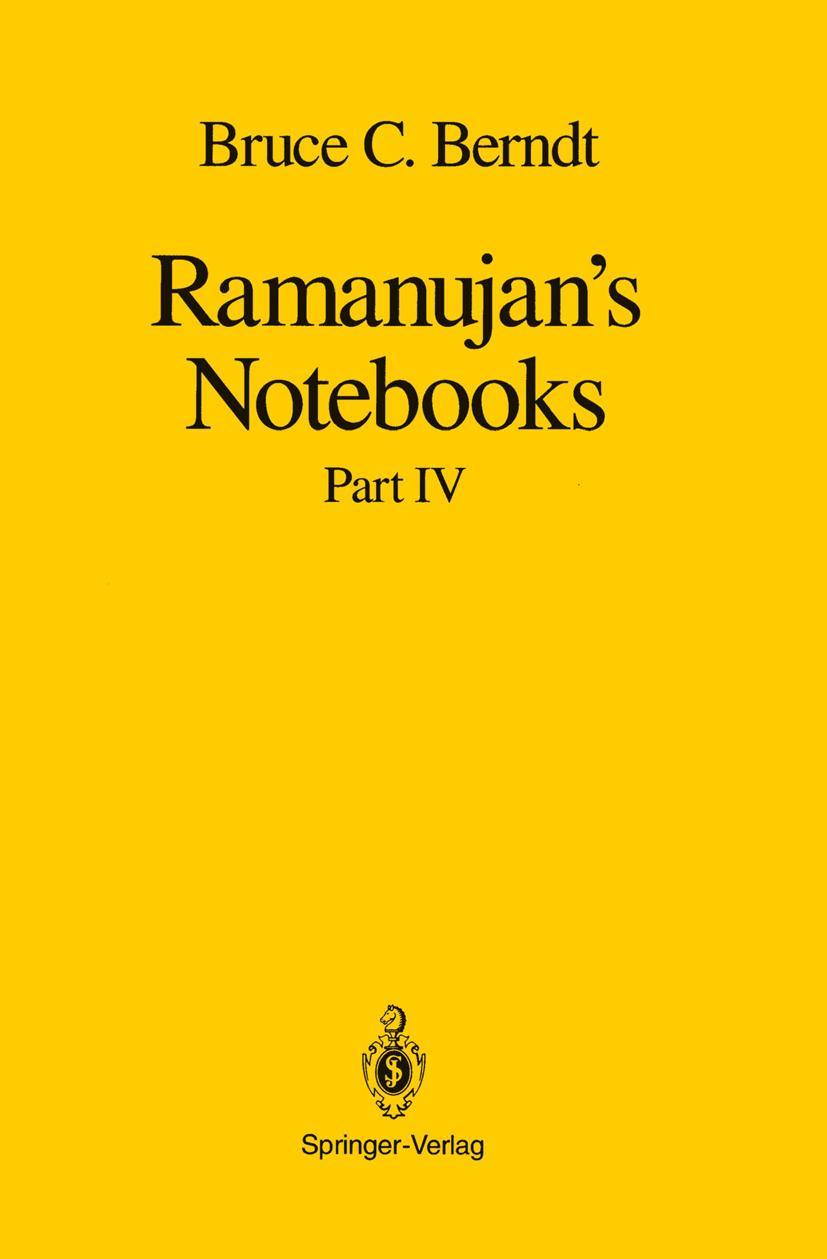 Vorderes Coverbild Ramanujan's Notebooks