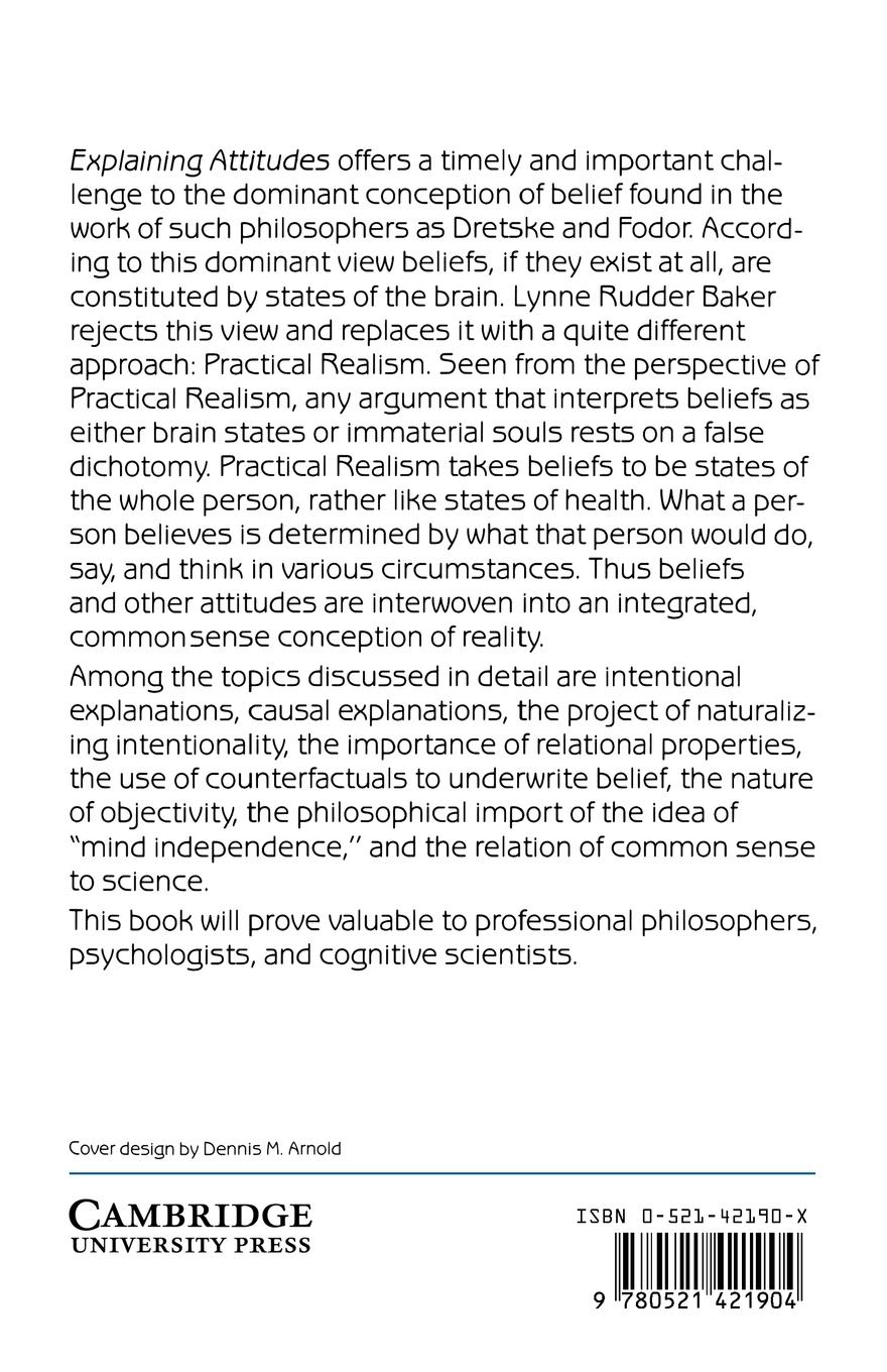 Rückseitencover Explaining Attitudes