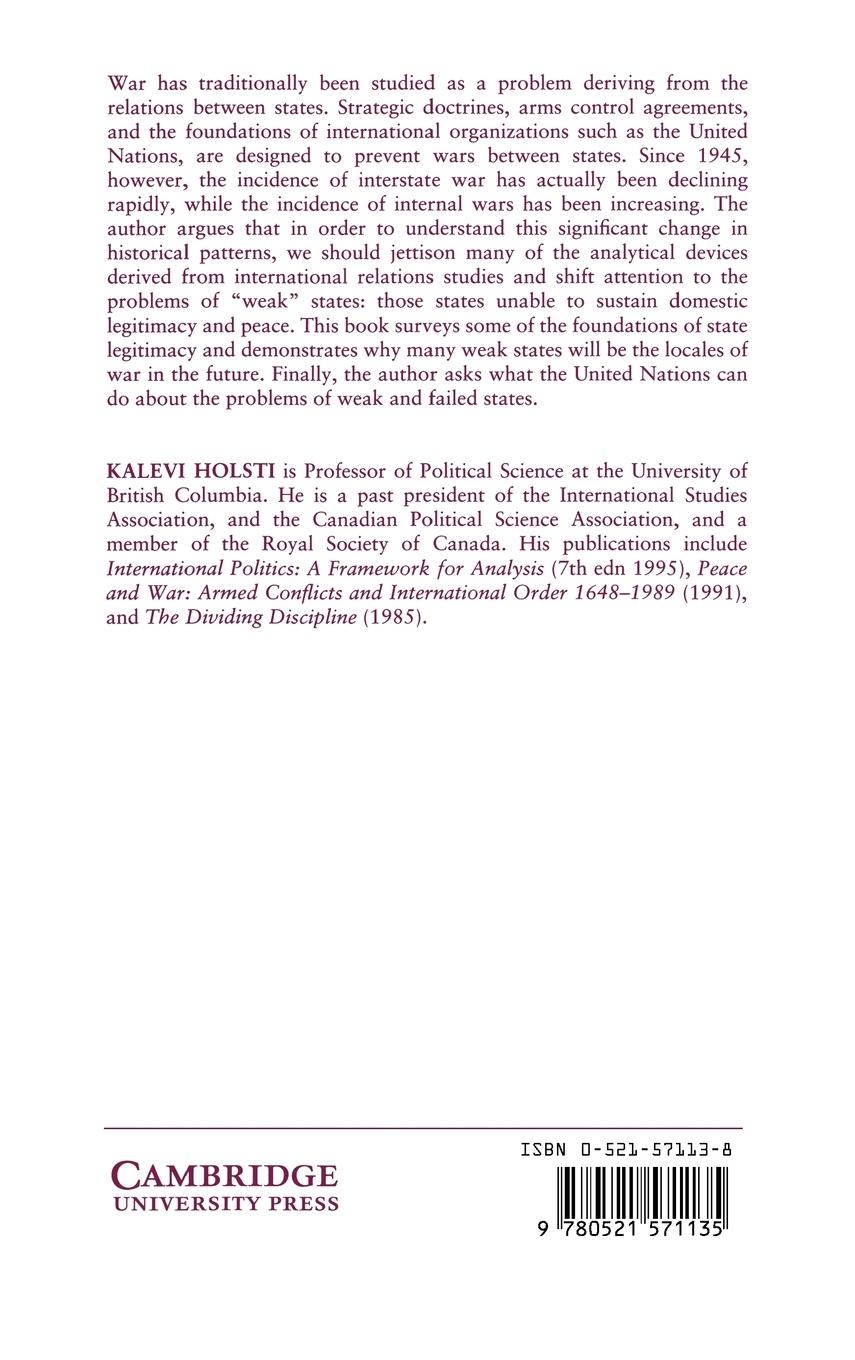 Rückseitencover The State, War, and the State of War