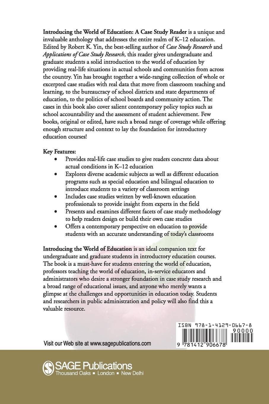 Rückseitencover Introducing the World of Education