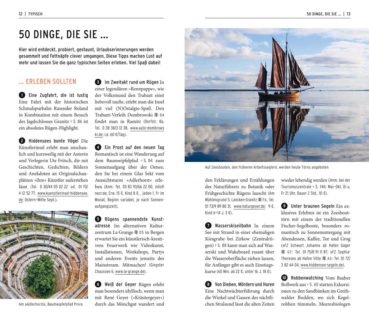 Beispielinhalt (Bild) POLYGLOTT on tour Reiseführer Rügen, Hiddensee & Stralsund