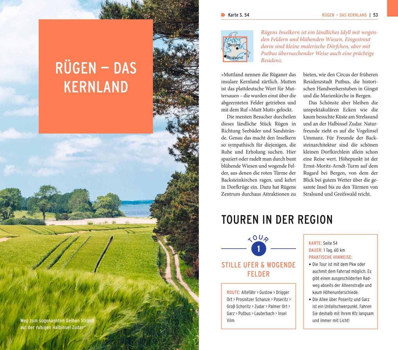 Beispielinhalt (Bild) POLYGLOTT on tour Reiseführer Rügen, Hiddensee & Stralsund