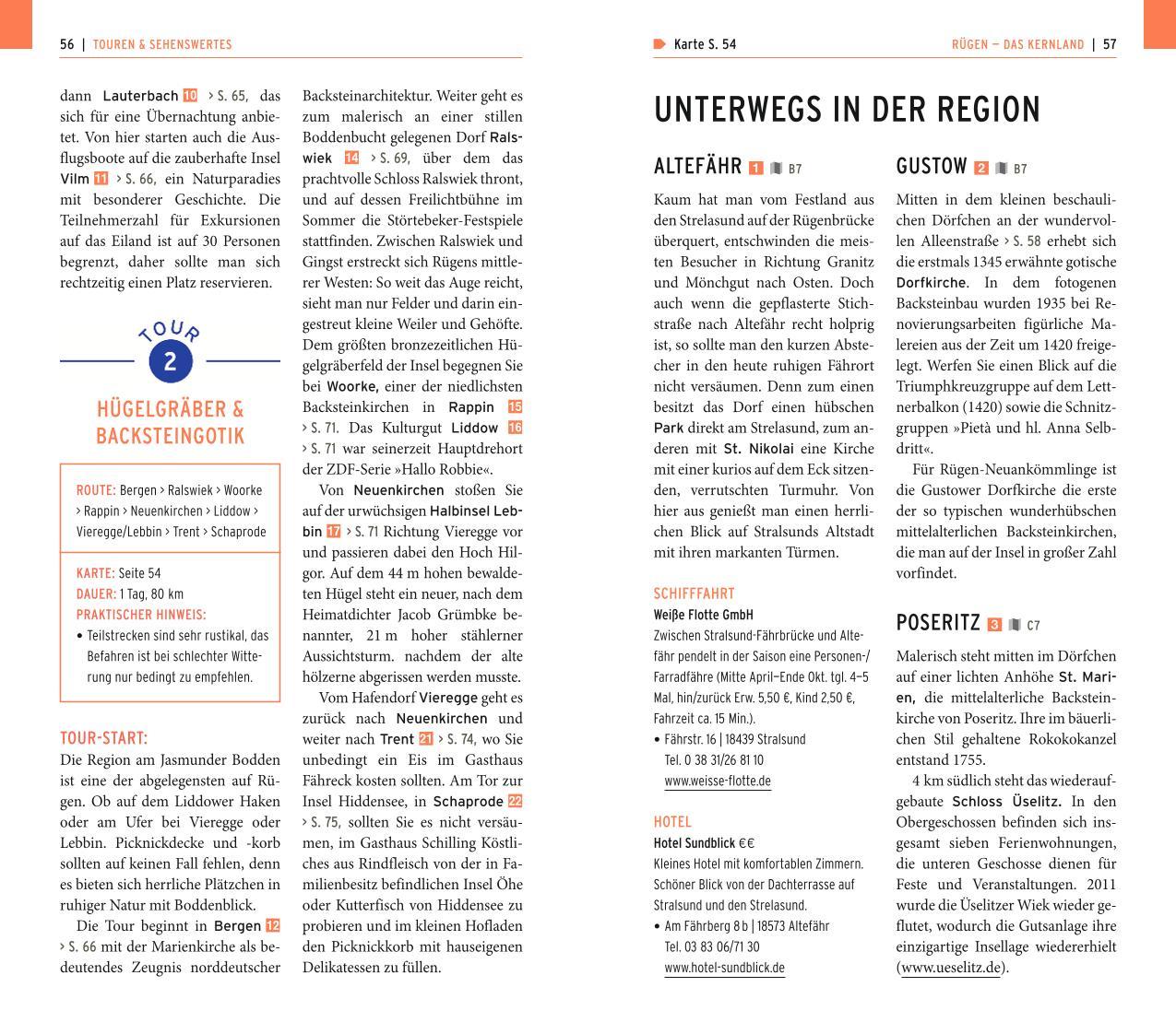 Beispielinhalt (Bild) POLYGLOTT on tour Reiseführer Rügen, Hiddensee & Stralsund