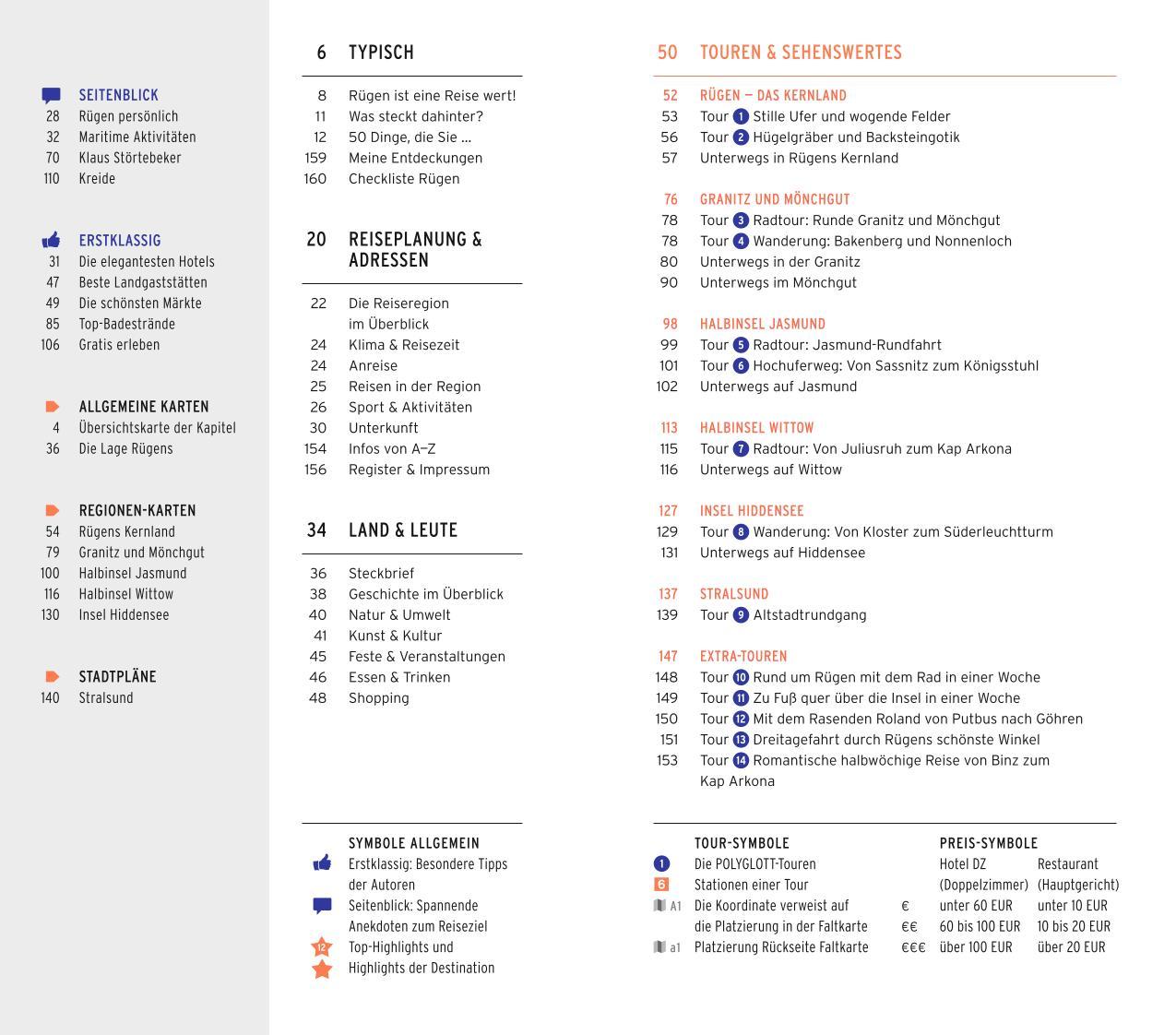 Beispielinhalt (Bild) POLYGLOTT on tour Reiseführer Rügen, Hiddensee & Stralsund