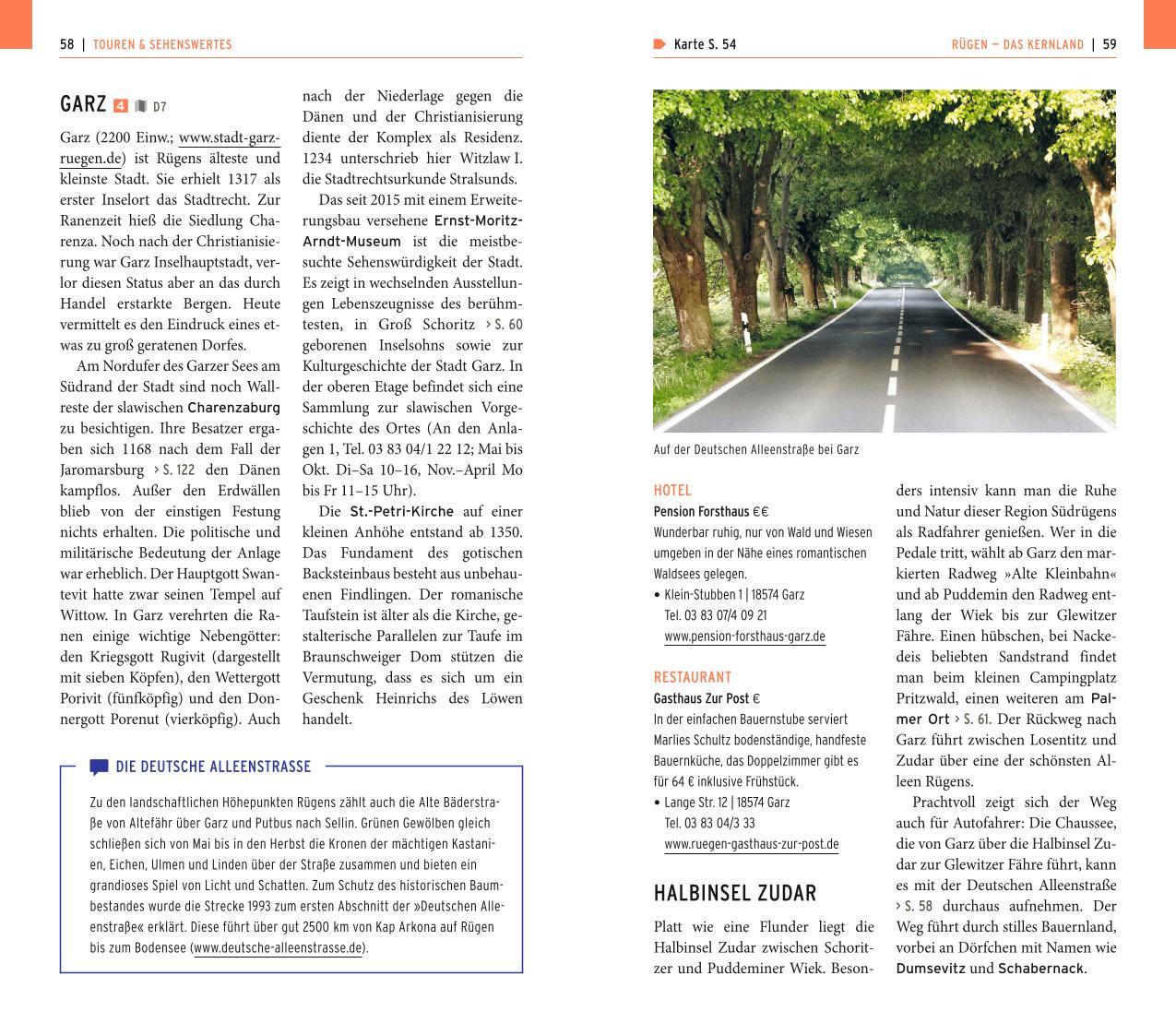 Beispielinhalt (Bild) POLYGLOTT on tour Reiseführer Rügen, Hiddensee & Stralsund