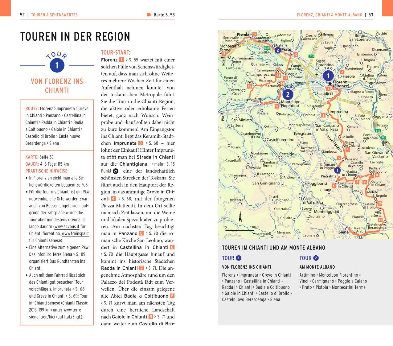 Beispielinhalt (Bild) POLYGLOTT on tour Reiseführer Toskana