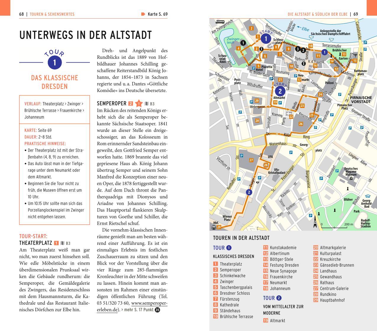 Beispielinhalt (Bild) POLYGLOTT on tour Reiseführer Dresden