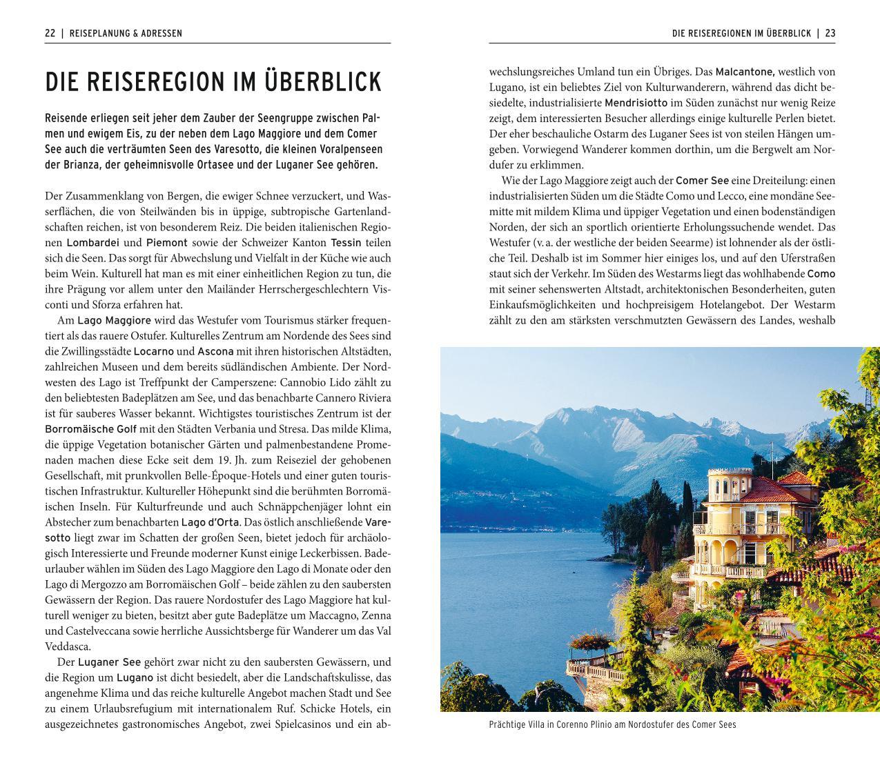 Beispielinhalt (Bild) POLYGLOTT on tour Reiseführer Lago Maggiore, Luganer & Comer See