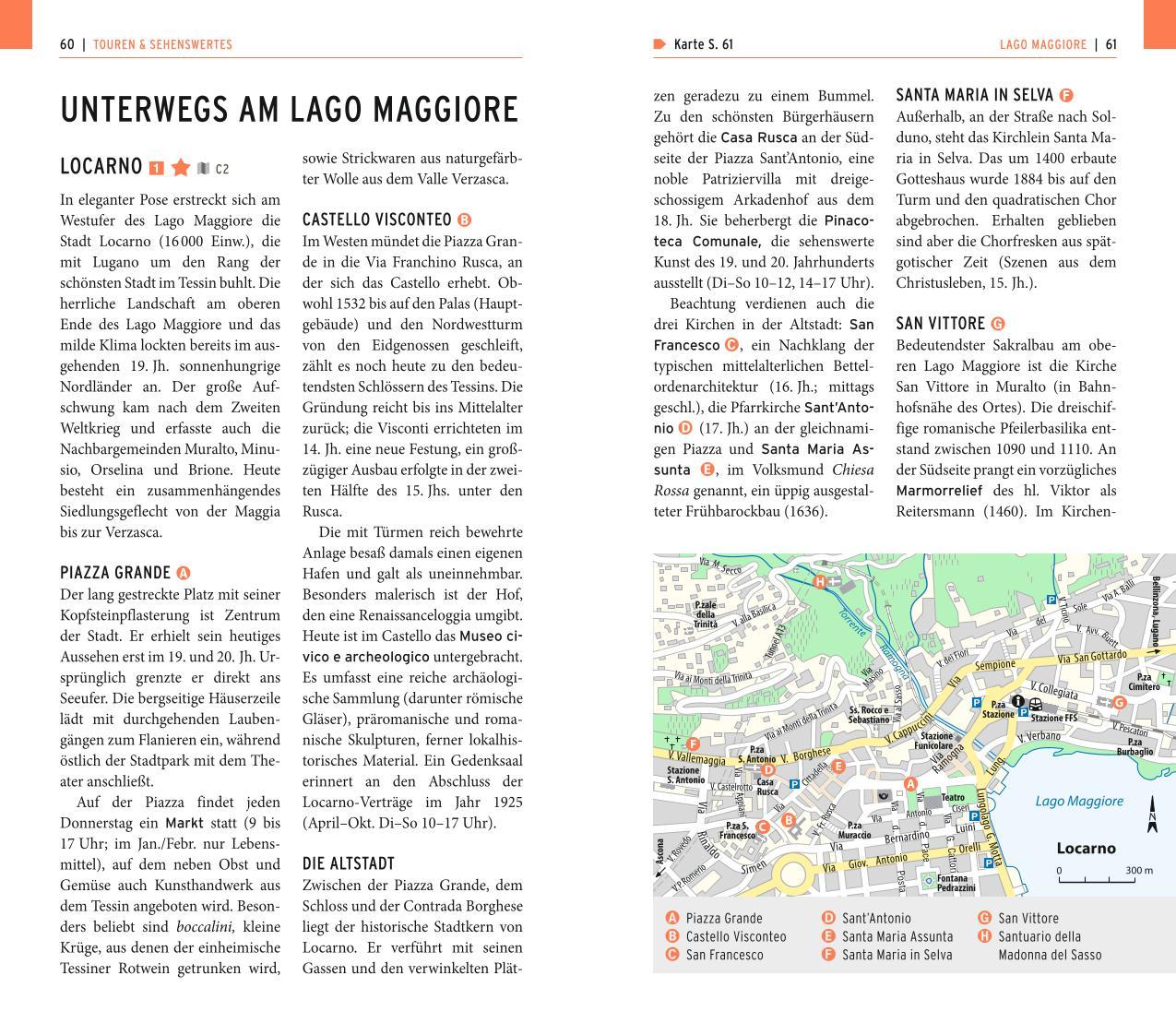 Beispielinhalt (Bild) POLYGLOTT on tour Reiseführer Lago Maggiore, Luganer & Comer See