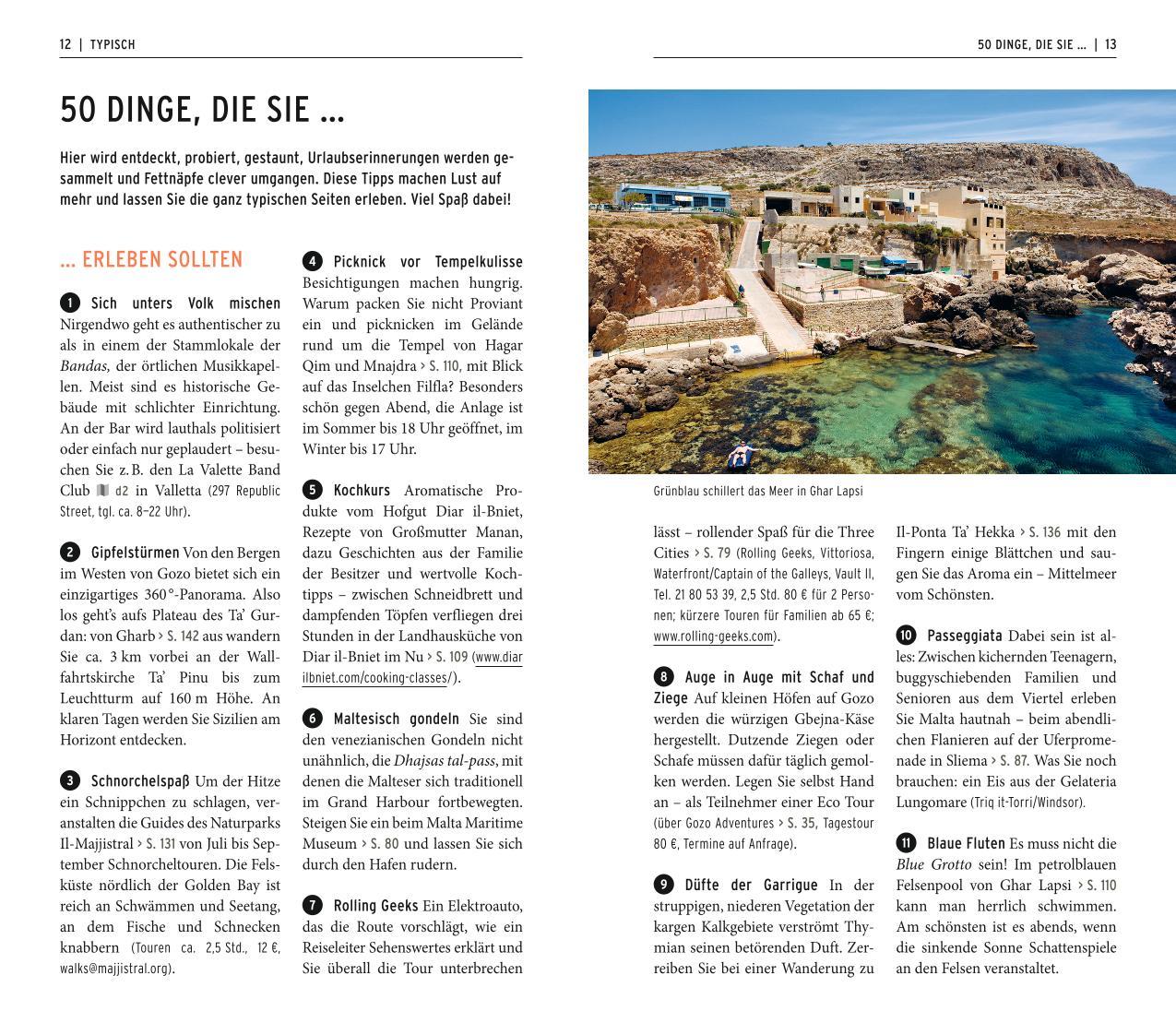 Beispielinhalt (Bild) POLYGLOTT on tour Reiseführer Malta
