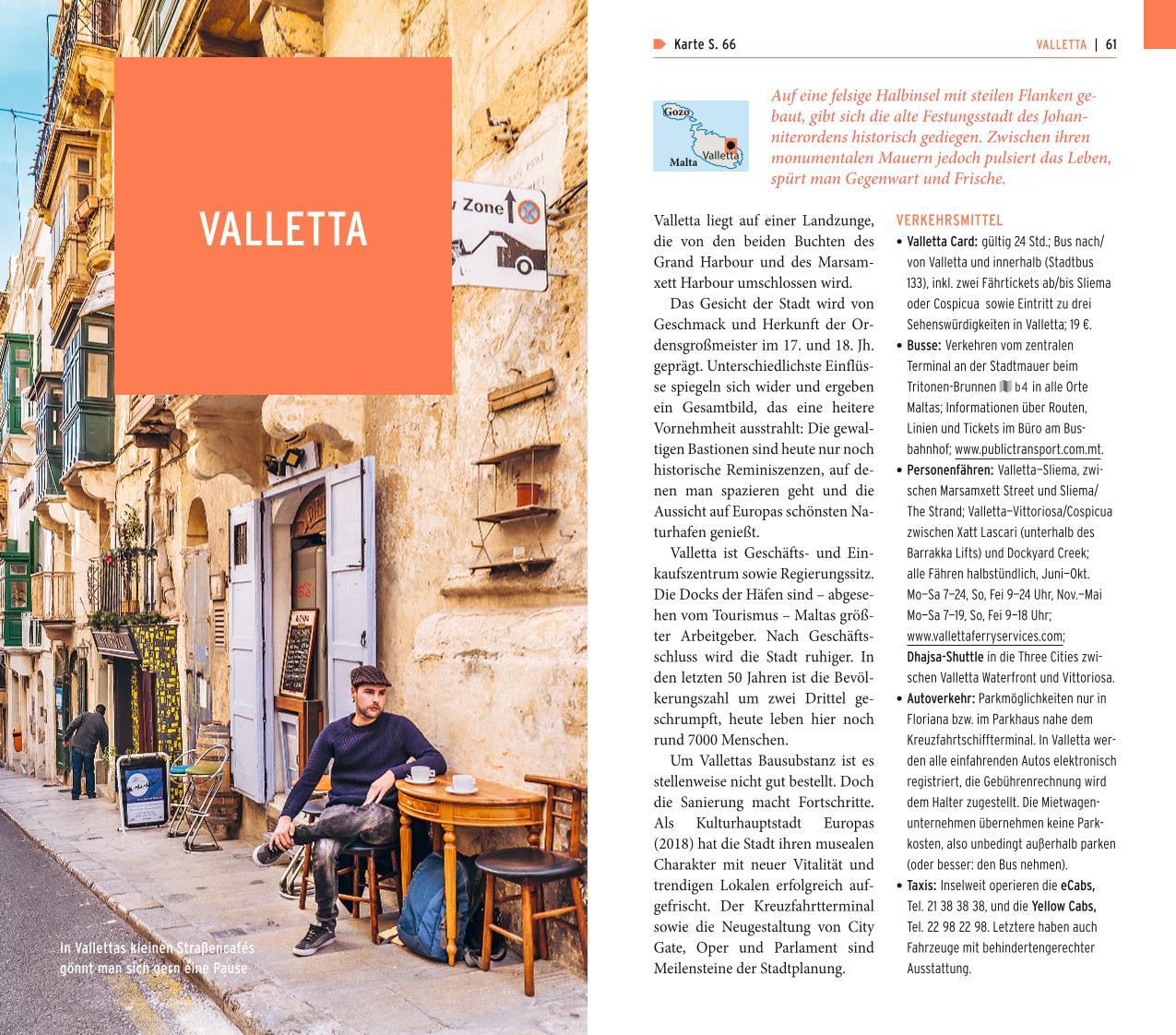 Beispielinhalt (Bild) POLYGLOTT on tour Reiseführer Malta