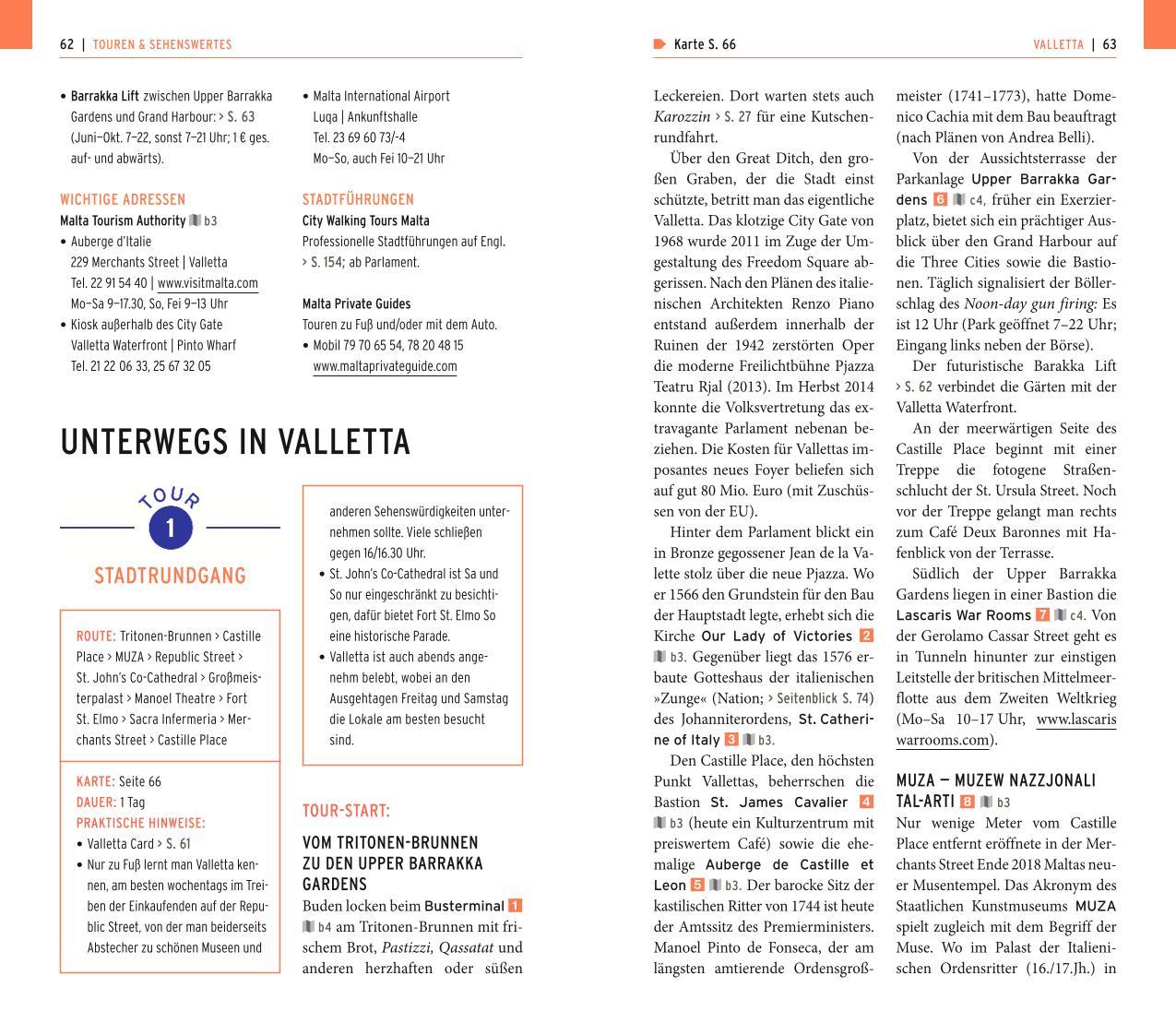 Beispielinhalt (Bild) POLYGLOTT on tour Reiseführer Malta