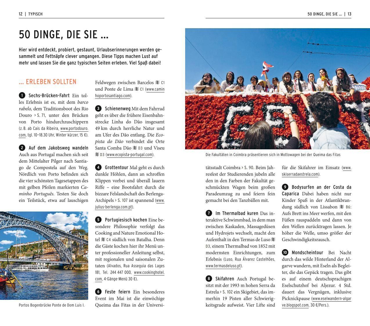 Beispielinhalt (Bild) POLYGLOTT on tour Reiseführer Portugal