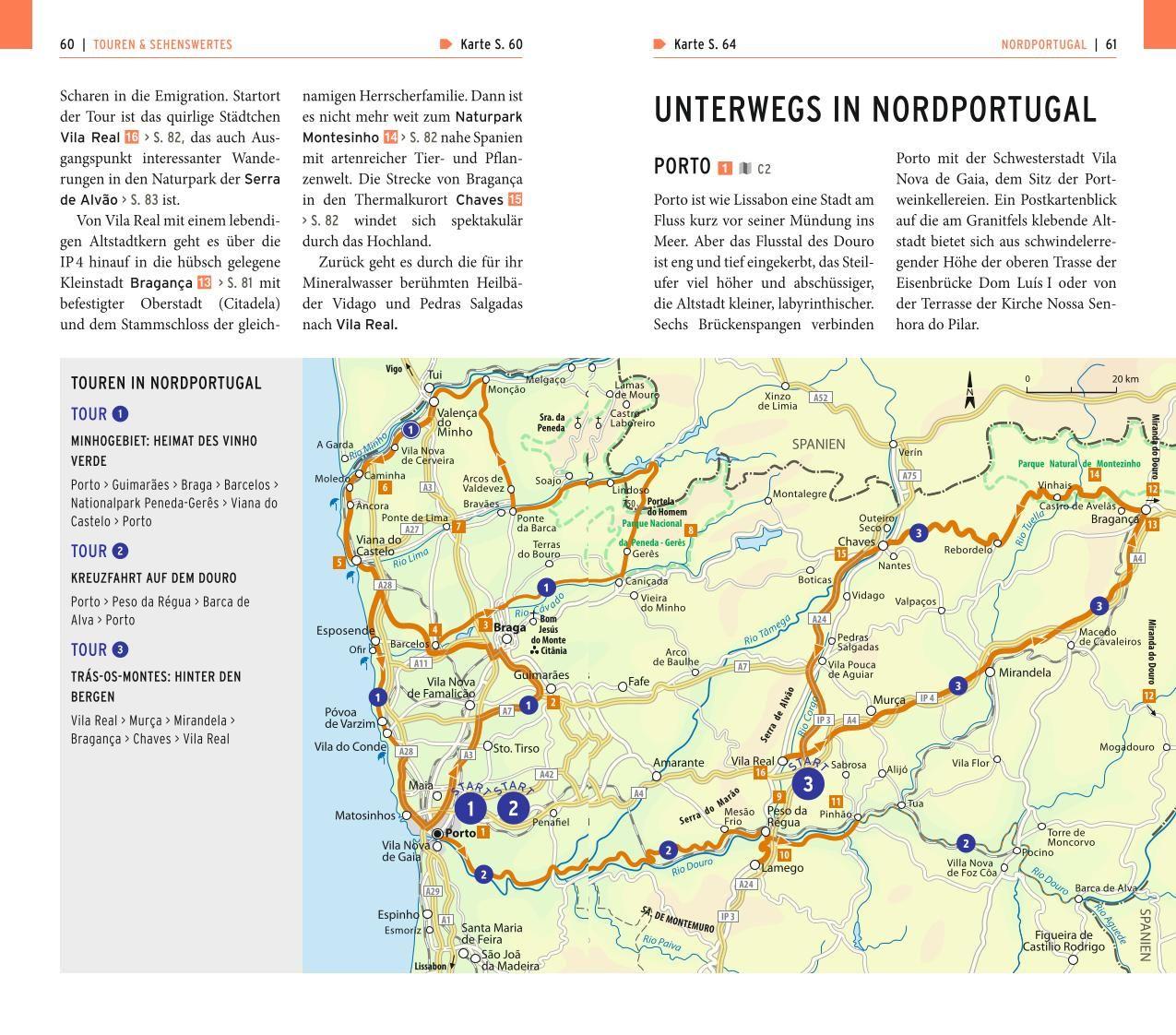 Beispielinhalt (Bild) POLYGLOTT on tour Reiseführer Portugal