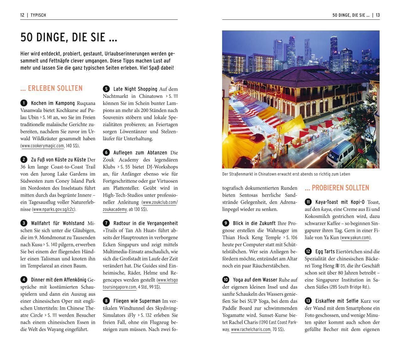 Beispielinhalt (Bild) POLYGLOTT on tour Reiseführer Singapur