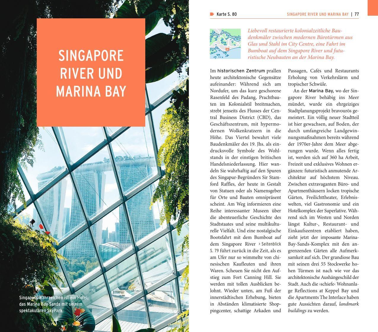 Beispielinhalt (Bild) POLYGLOTT on tour Reiseführer Singapur