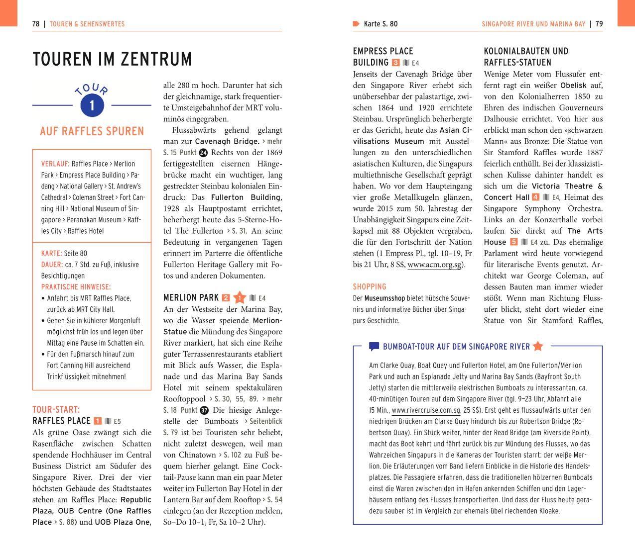 Beispielinhalt (Bild) POLYGLOTT on tour Reiseführer Singapur