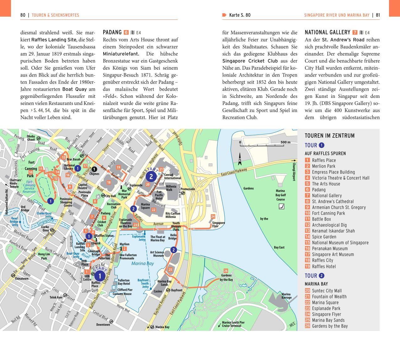 Beispielinhalt (Bild) POLYGLOTT on tour Reiseführer Singapur