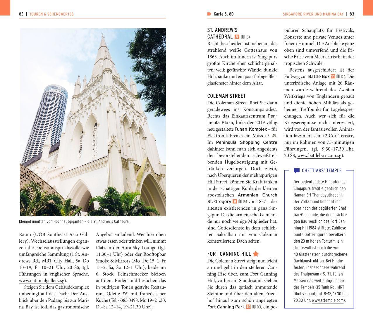 Beispielinhalt (Bild) POLYGLOTT on tour Reiseführer Singapur