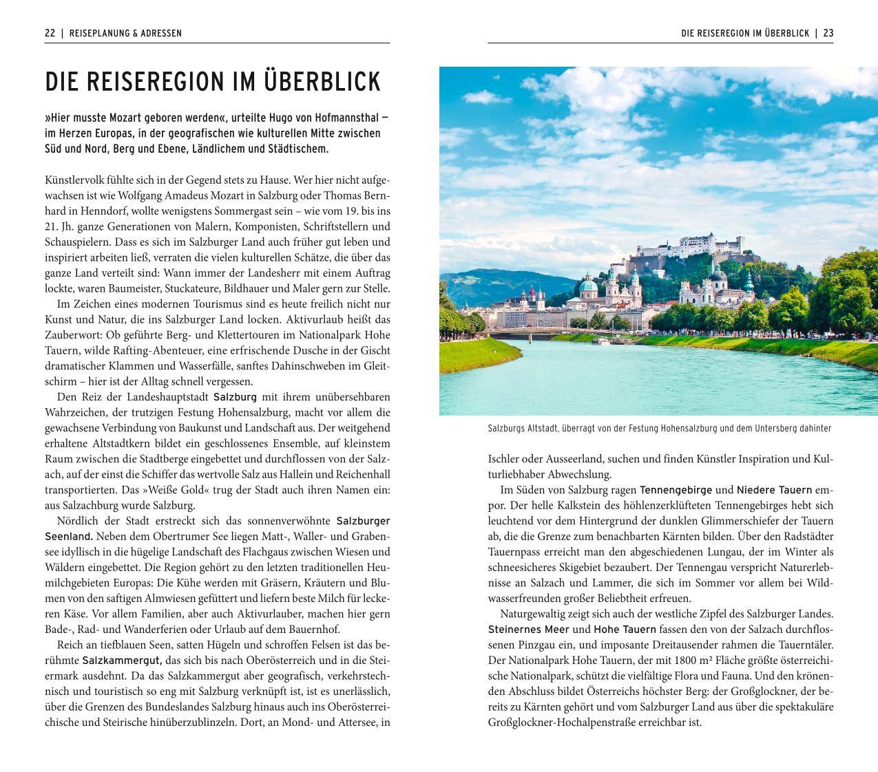 Beispielinhalt (Bild) POLYGLOTT on tour Reiseführer Salzburg - Stadt und Land