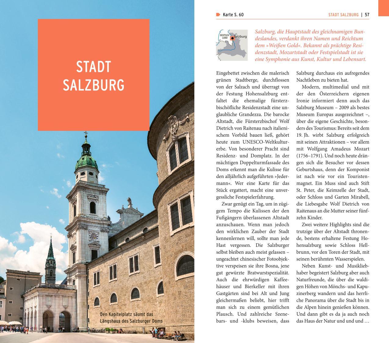 Beispielinhalt (Bild) POLYGLOTT on tour Reiseführer Salzburg - Stadt und Land