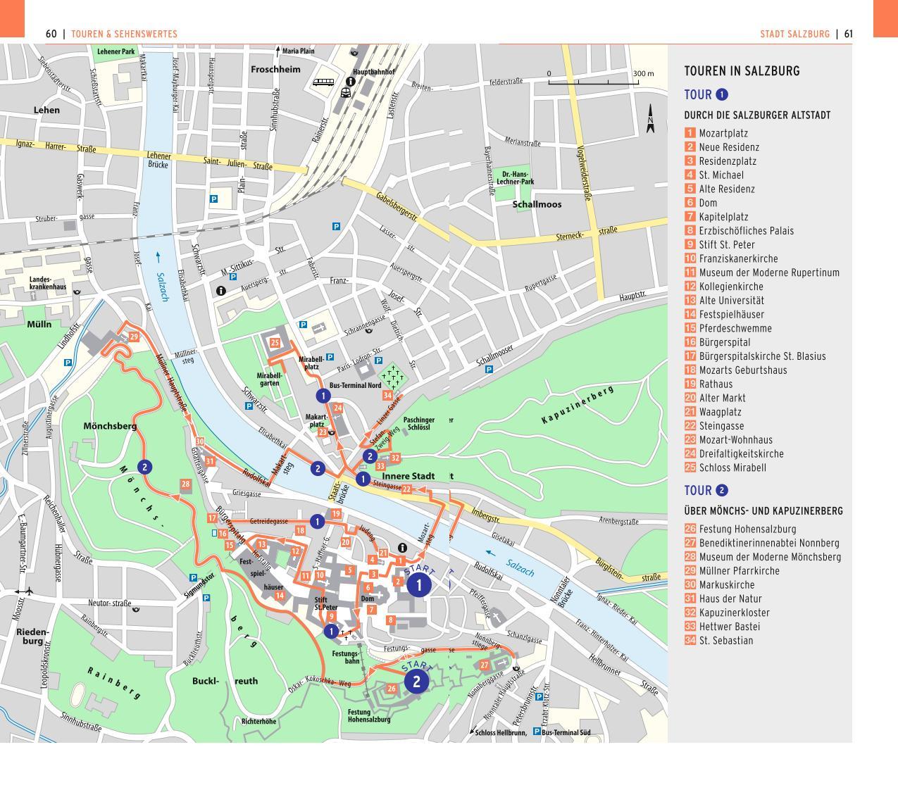 Beispielinhalt (Bild) POLYGLOTT on tour Reiseführer Salzburg - Stadt und Land
