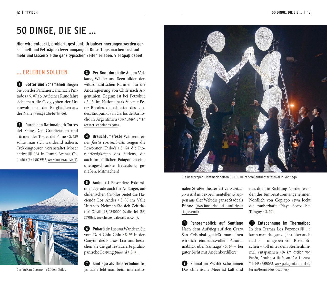 Beispielinhalt (Bild) POLYGLOTT on tour Reiseführer Chile