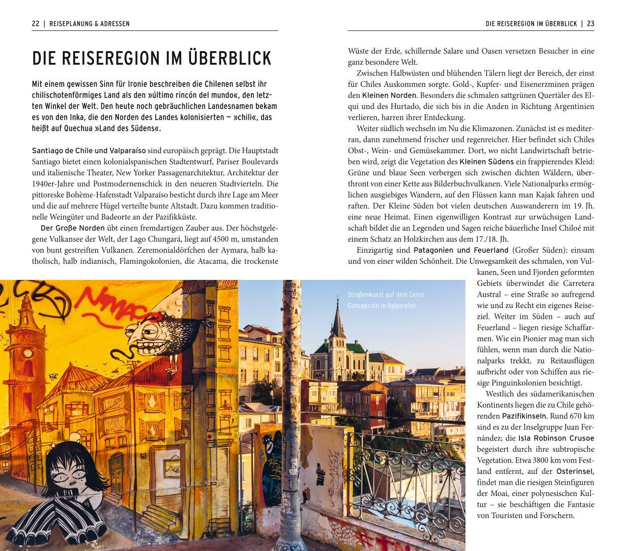 Beispielinhalt (Bild) POLYGLOTT on tour Reiseführer Chile