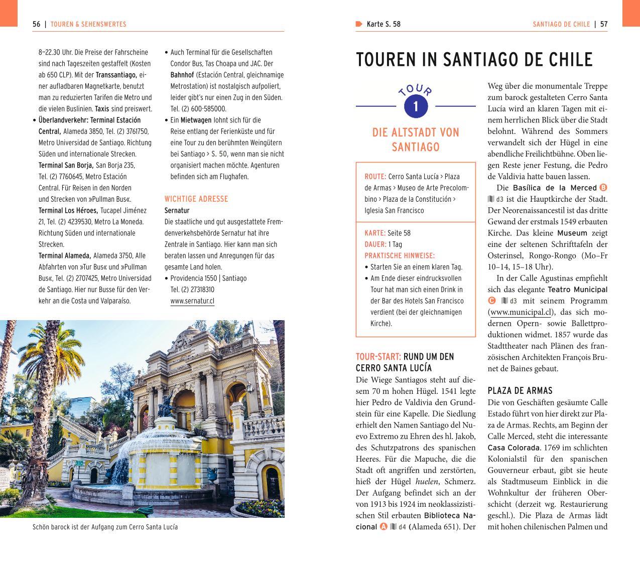 Beispielinhalt (Bild) POLYGLOTT on tour Reiseführer Chile