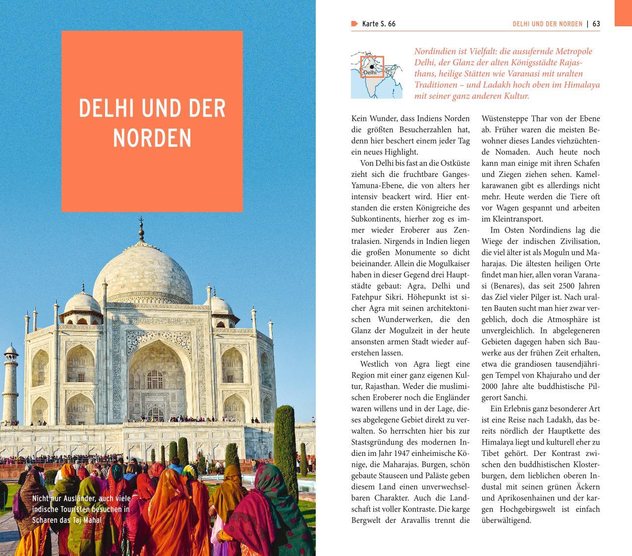 Beispielinhalt (Bild) POLYGLOTT on tour Reiseführer Indien