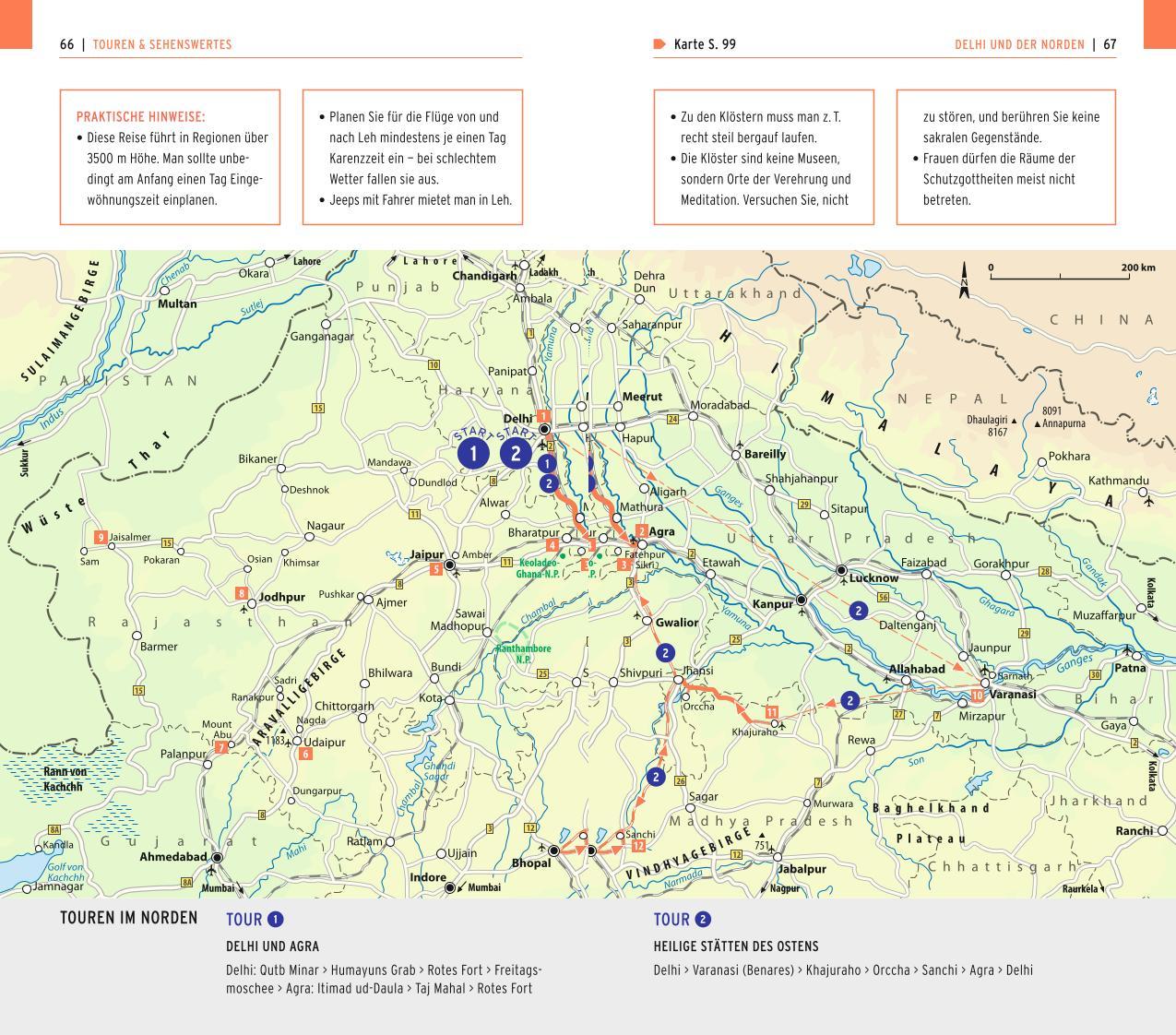 Beispielinhalt (Bild) POLYGLOTT on tour Reiseführer Indien