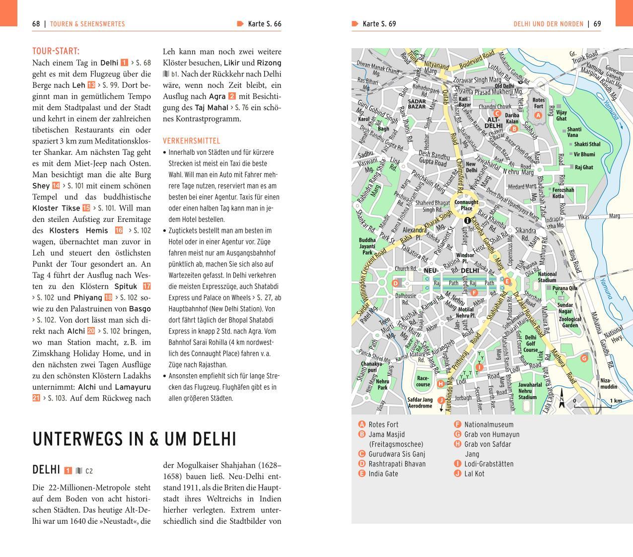 Beispielinhalt (Bild) POLYGLOTT on tour Reiseführer Indien