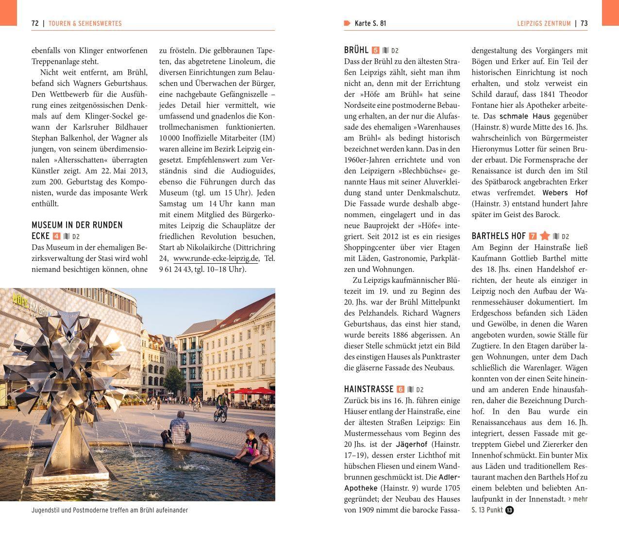 Beispielinhalt (Bild) POLYGLOTT on tour Reiseführer Leipzig