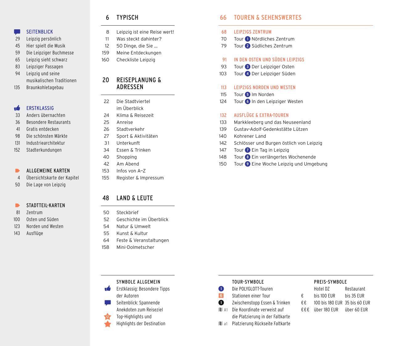 Beispielinhalt (Bild) POLYGLOTT on tour Reiseführer Leipzig