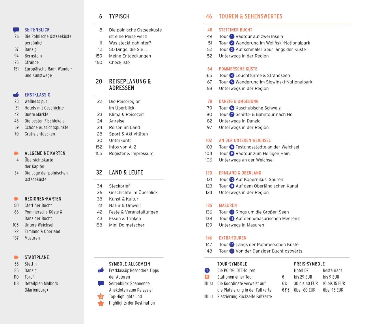 Beispielinhalt (Bild) POLYGLOTT on tour Reiseführer Polnische Ostseeküste/Danzig