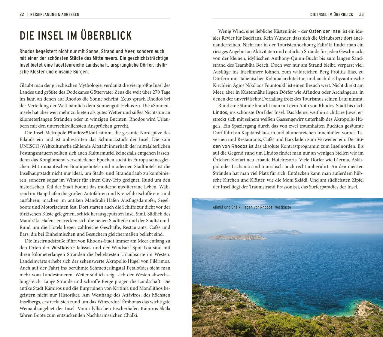 Beispielinhalt (Bild) POLYGLOTT on tour Reiseführer Rhodos
