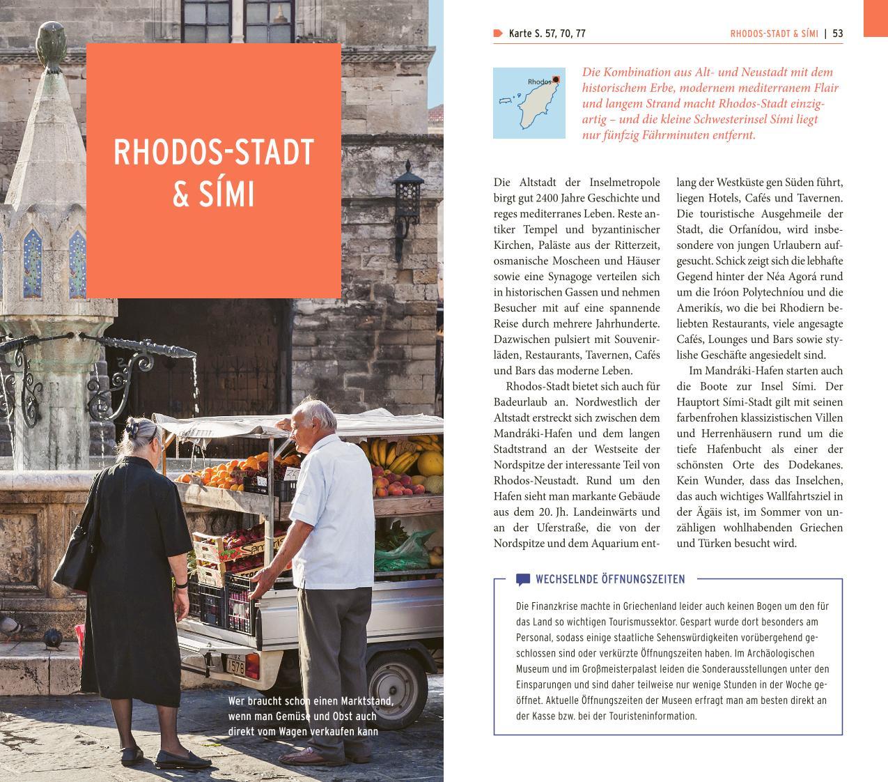 Beispielinhalt (Bild) POLYGLOTT on tour Reiseführer Rhodos