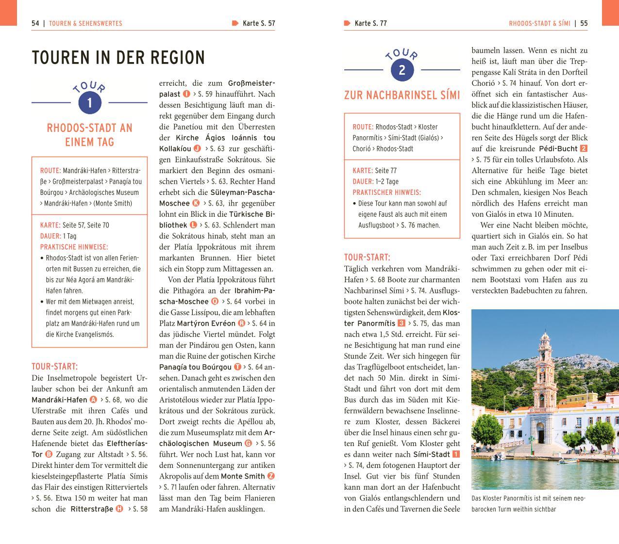 Beispielinhalt (Bild) POLYGLOTT on tour Reiseführer Rhodos