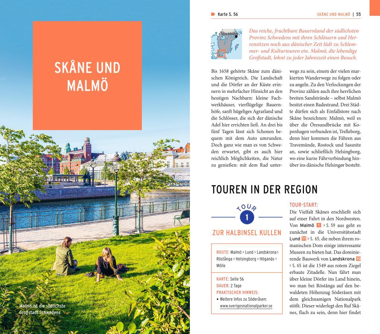 Beispielinhalt (Bild) POLYGLOTT on tour Reiseführer Südschweden