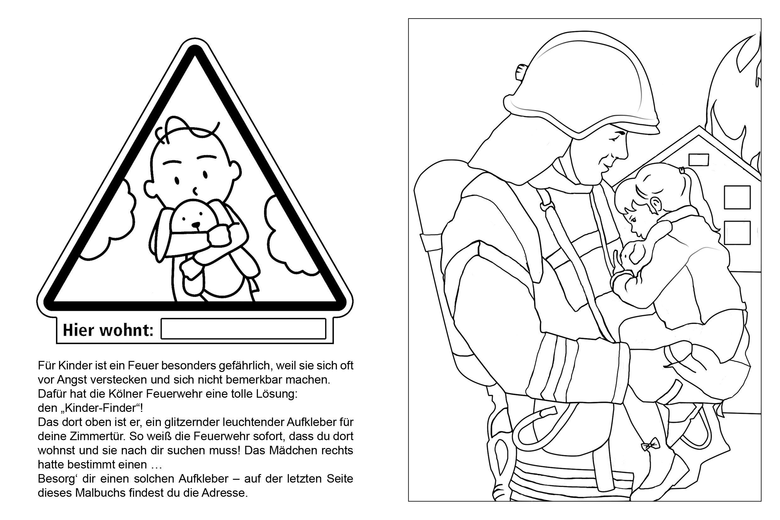 Beispielinhalt (Bild) Mein Malbuch Feuerwehr Köln