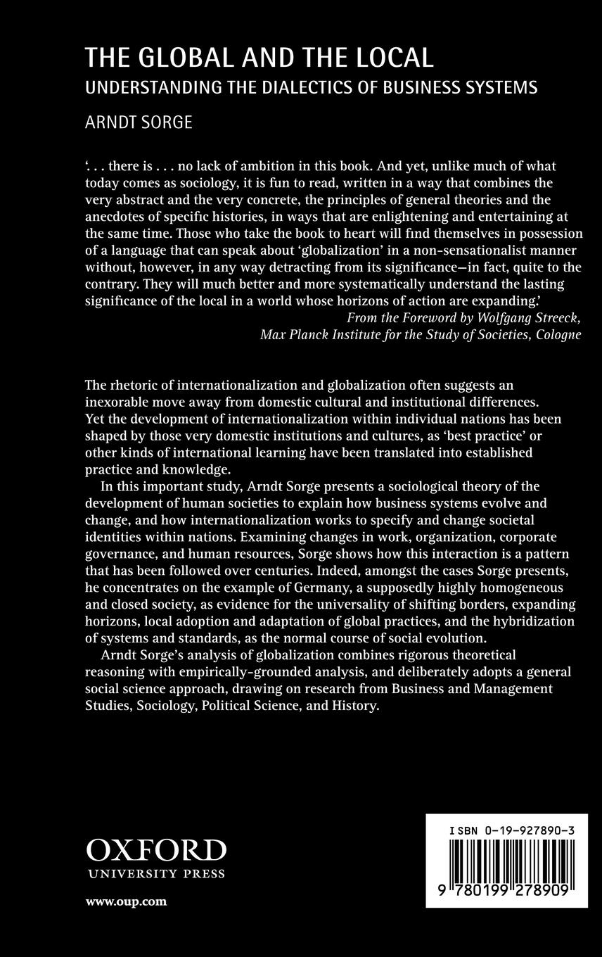 Rückseitencover The Global and the Local