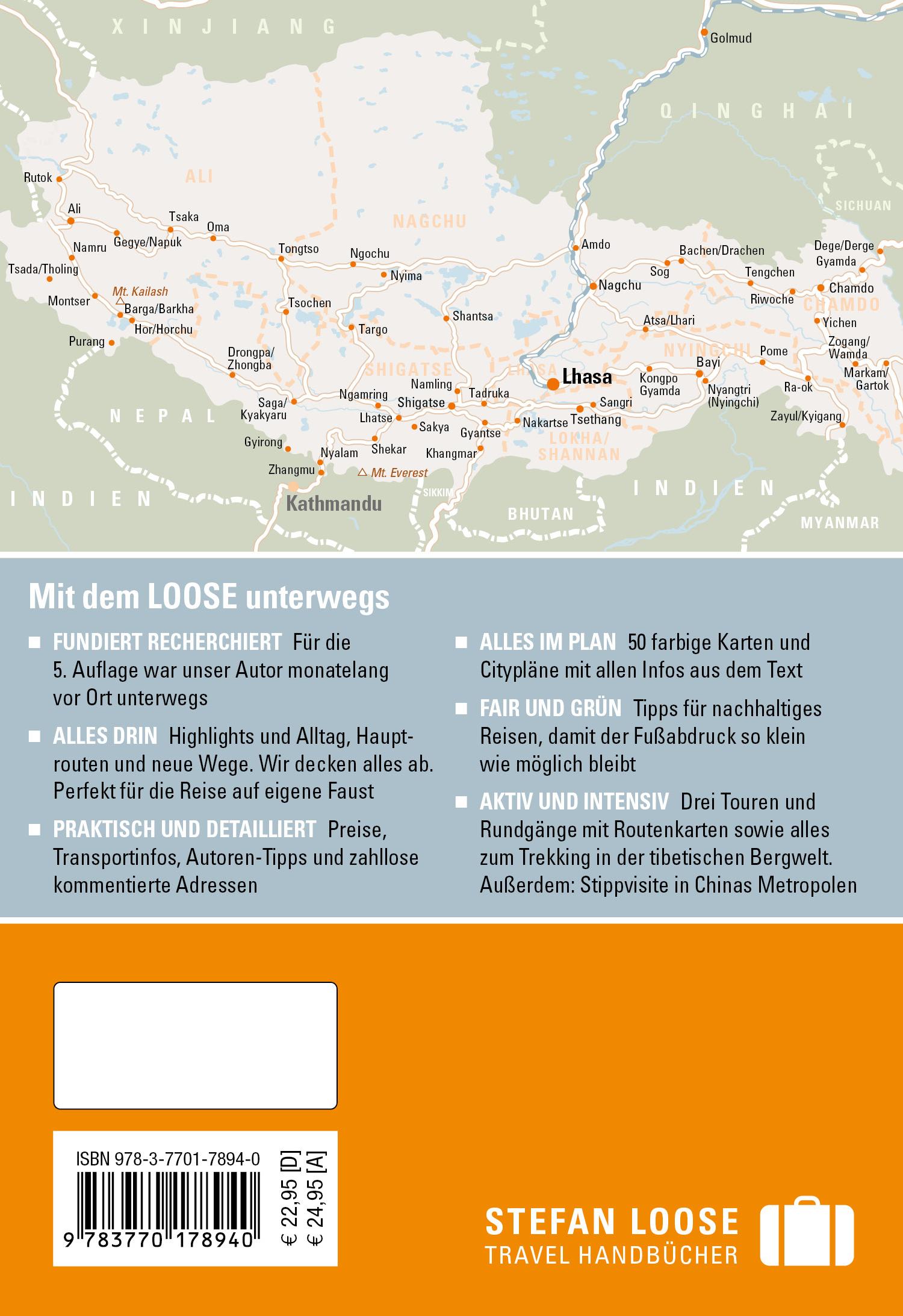 Rückseitencover Stefan Loose Reiseführer Tibet