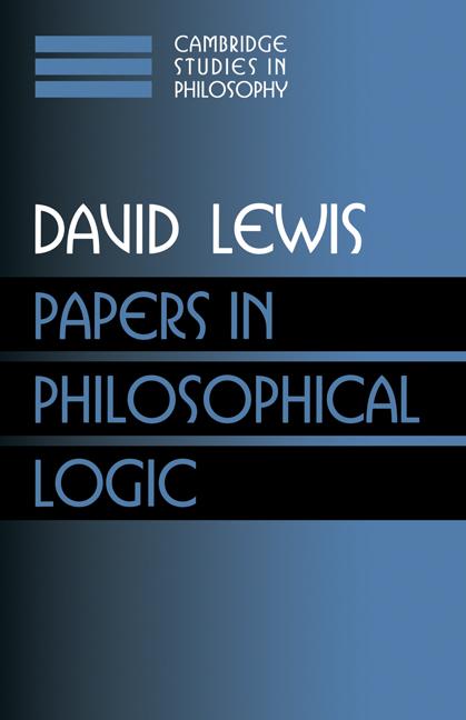Vorderes Coverbild Papers in Philosophical Logic