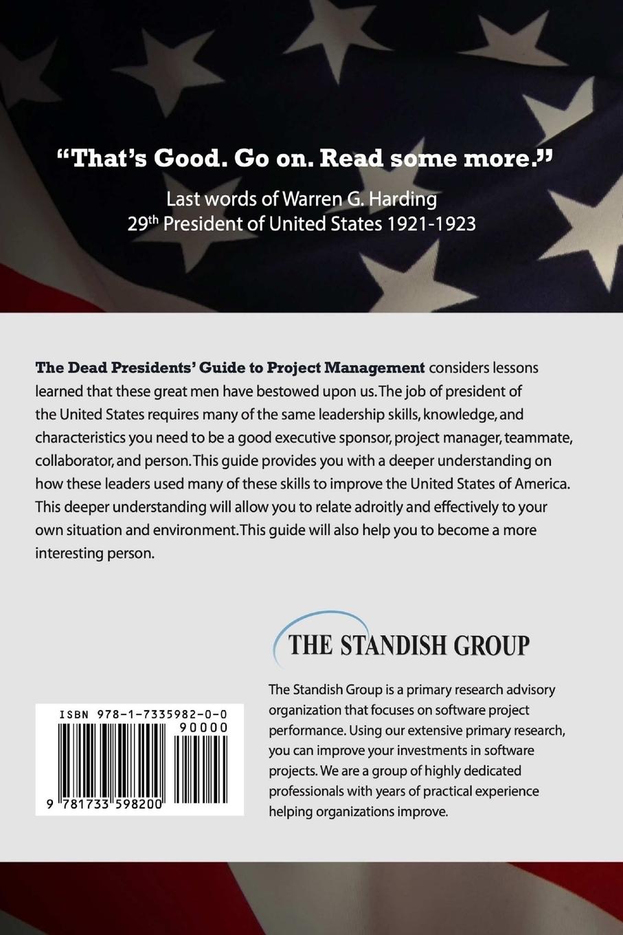 Rückseitencover Dead Presidents' Guide to Project Management