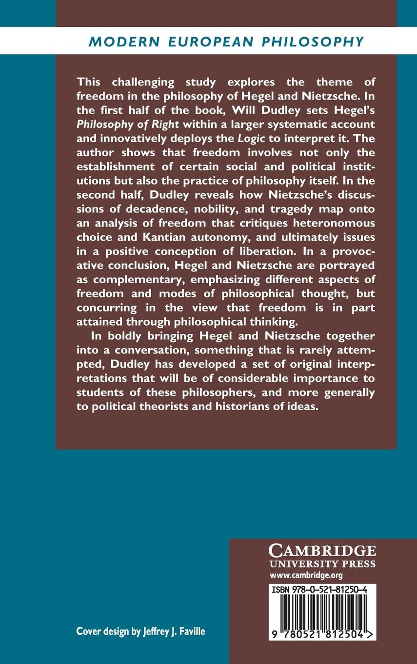 Rückseitencover Hegel, Nietzsche, and Philosophy